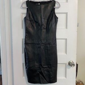 Knee high leather Michael Kors dress black